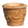 Dollhouse Miniature Large Planter 6 Pcs, Aged