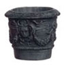Dollhouse Miniature Large Planter, 6Pc, Black