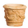 Dollhouse Miniature Large Planter, 6Pc Tan