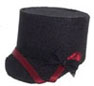 Dollhouse Miniature Hat, Black & Red, Jockey