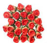 Dollhouse Miniature Rose, 2 Dozen, Half Bloom, Yellow - Red