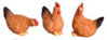 Dollhouse Miniature Hen, Brown 1/2In, Set Of 3