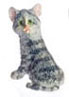 Dollhouse Miniature Kitten, Gray