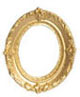 Dollhouse Miniature Oval Picture Frame, Small