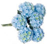 Dollhouse Miniature Hydrangea, 6Pc, Blue