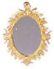 Dollhouse Miniature Oval Antique Mirror, Antique