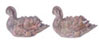Dollhouse Miniature Swan Planter 2 Pcs, Green