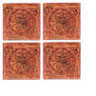 Dollhouse Miniature Floor Tile 4 Pcs, Sunflower, Aged