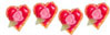 Dollhouse Miniature Heart Tart (S), 4 Assorted