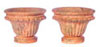Dollhouse Miniature Round Planter, Xl, Aged, 2 Pcs
