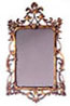 Dollhouse Miniature Victorian Mirror, Brown
