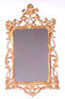 Dollhouse Miniature Victorian Mirror, Gold Plated