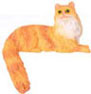 Dollhouse Miniature Semi Long Hair Cat, Orange