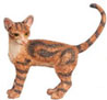 Dollhouse Miniature Cat, Brown
