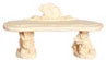 Dollhouse Miniature Bunny Bench, Ivory, 2 Pcs
