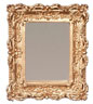Dollhouse Miniature Mirror Gold Frame