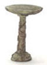 Dollhouse Miniature Bird Bath, Green