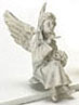 Dollhouse Miniature Sitting Angel, Gray, 1 Pc