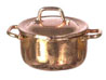 Dollhouse Miniature Casserole, Medium, Copper