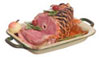 Dollhouse Miniature Ham On Cooking Pan