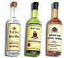 Dollhouse Miniature Liquor Set#1-Gin, Irish Whiskey, Scotch Whiskey