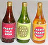 Dollhouse Miniature Soda Set-1 Liters- Cola, Lemon lime, Orange, R Beer