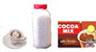 Dollhouse Miniature Hot Cocoa Mix, Quart Of Milk, Cup Of Cocoa