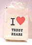 Dollhouse Miniature I Love Teddy Bears Shopping Bag