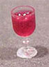 Dollhouse Miniature Glass Of Red Wine