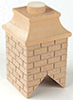 Dollhouse Miniature Wood Brick Chimney