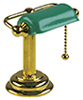 Dollhouse Miniature Banker's Desk Lamp, Green