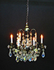 Dollhouse Miniature 6-Arm Crystal Chandelier