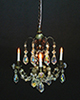 Dollhouse Miniature 3-Arm Crystal Chandelier