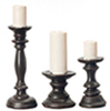 Dollhouse Miniature Resin Candleholders, 3Pc Set