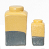 Dollhouse Miniature Resin Yellow/Gray Jars, 2Pc Set