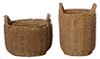 Dollhouse Miniature Resin Round Baskets, 2Pcs