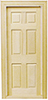 Dollhouse miniature 6-PANEL DOOR ? ? Inch Scale