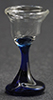 Dollhouse Miniature Wine Glass, Blue Stem