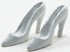 Dollhouse miniature HIGH HEELS, WHITE