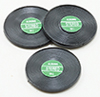 Dollhouse miniature RECORDS, GREEN LABEL, 3PK