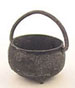 Dollhouse Miniature Hanging Pot, Large, Black
