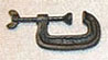 Dollhouse Miniature C-Clamp Gunmetal