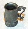 Dollhouse Miniature Mug-Fancy-Pewter Color