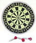 Dollhouse Miniature Dartboard W/3 Red Darts