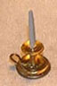 Dollhouse Miniature Candle, Chamber, Fluted, Brass Color