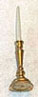 Dollhouse Miniature Candle Stick, Plain, Gold Color