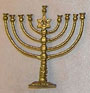 Dollhouse Miniature Gold Large Menorah