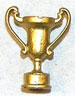 Dollhouse Miniature Trophy, Cup, Gold Color
