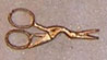 Dollhouse Miniature Scissors, Stork, Gold Color 1