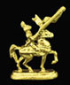 Dollhouse Miniature Knight On Horse Statue
